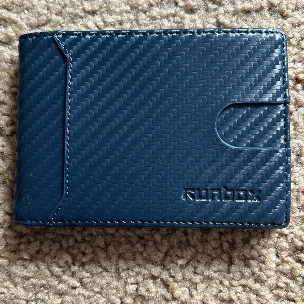 Runbox Genuine Leather Slim Wallet with Money Clip